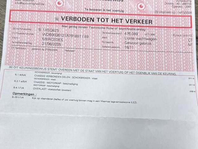 2005 mercedes-benz sprinter - laadklep - 313 cdi - afbeelding 11 van  19