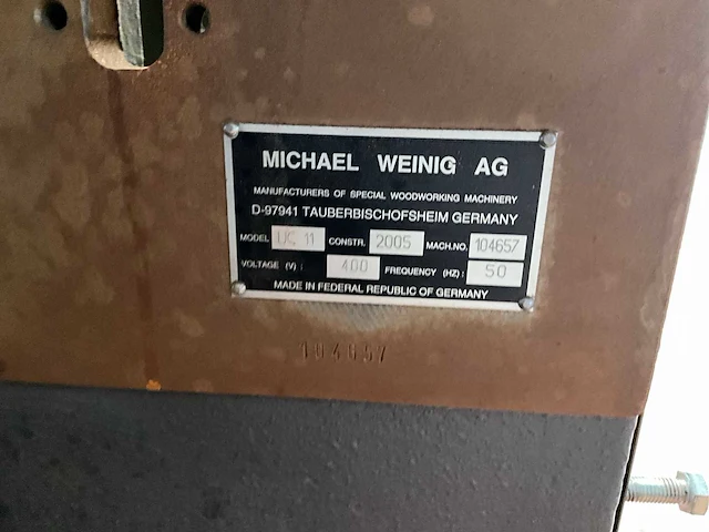 2005 michael weinig unicontrol 11 - raamproductiemachine (hout) - afbeelding 51 van  54