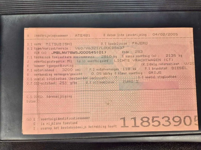 2005 mitsubishi pajero personenauto - afbeelding 17 van  25