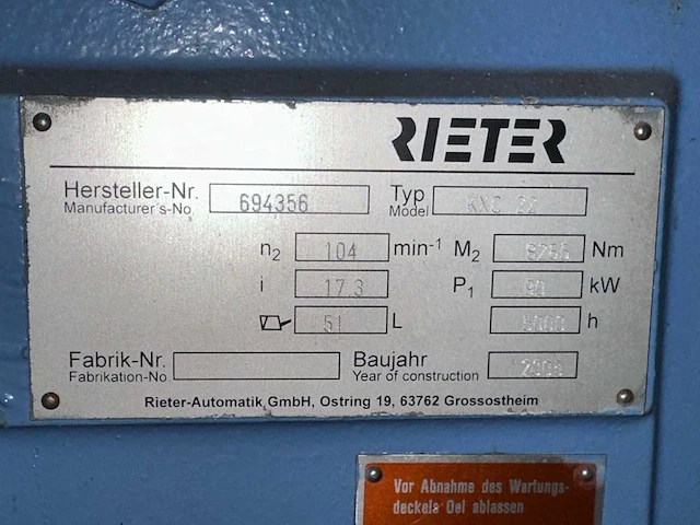 2005 rieter extruder - afbeelding 11 van  17