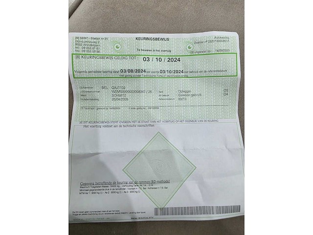 2005 schmitz spr 27/2000 oplegger - afbeelding 13 van  22