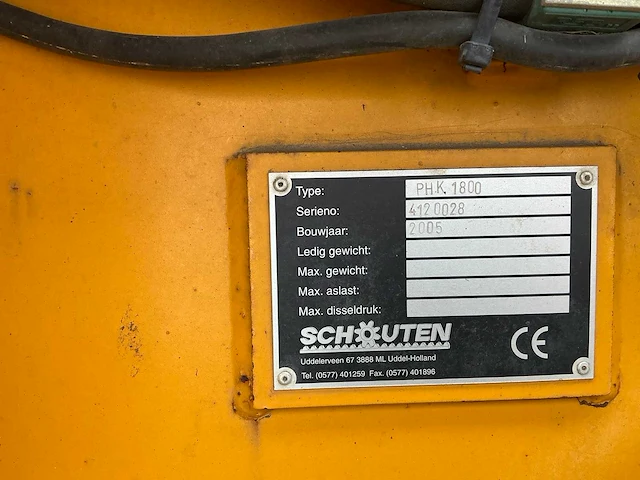 2005 schouten phoenix 1800hk verticuteermachine - afbeelding 10 van  10