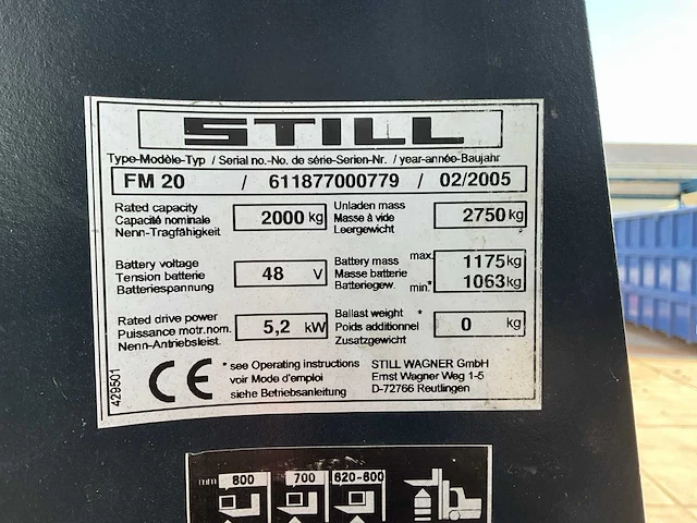 2005 still fm20 reach truck - afbeelding 13 van  21