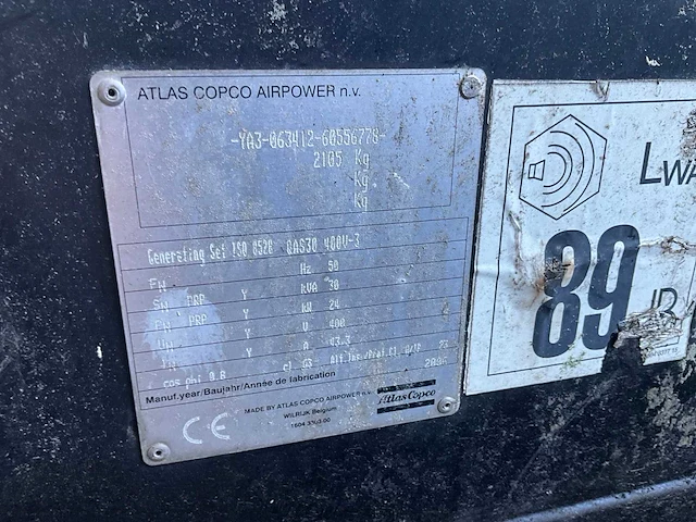 2006 atlas copco qas 30 noodstroomaggregaat - afbeelding 6 van  9