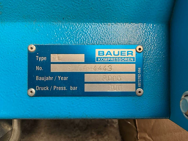 2006 bauer fl bedieningspaneel voor compressor - afbeelding 4 van  5