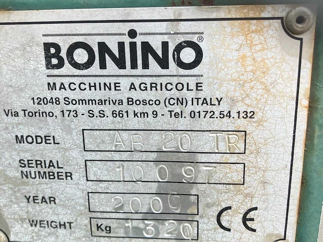 2006 bonino ab20tr zelfladende maai-opraapwagen - afbeelding 18 van  19