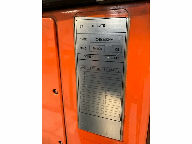 2006 bt c4e250nv vorkheftruck - afbeelding 20 van  21