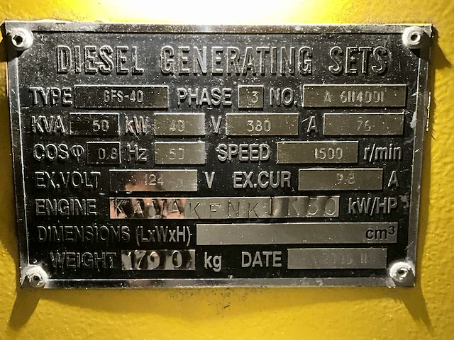 2006 gfs-40 stroomgenerator - afbeelding 8 van  8