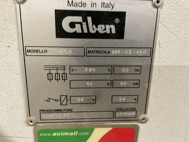 2006 giben formula platen opdeelzaagmachine - afbeelding 8 van  34