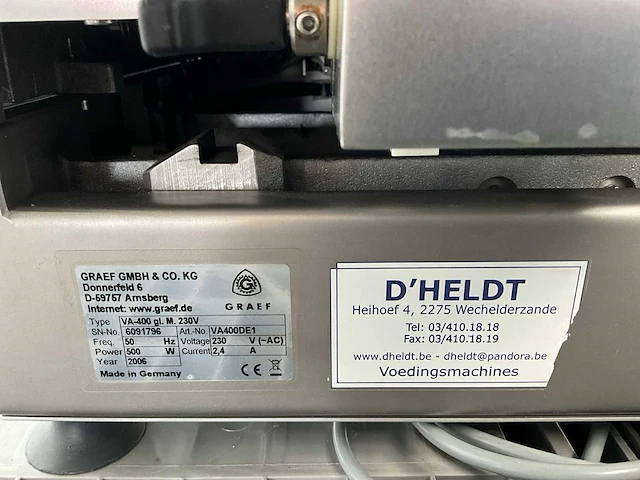 2006 graef va 400 tafelsnijmachine - volautomatisch - afbeelding 15 van  16