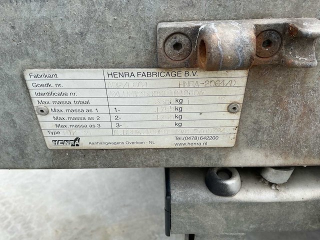 2006 henra mtk35 kipper aanhangwagen - afbeelding 16 van  19