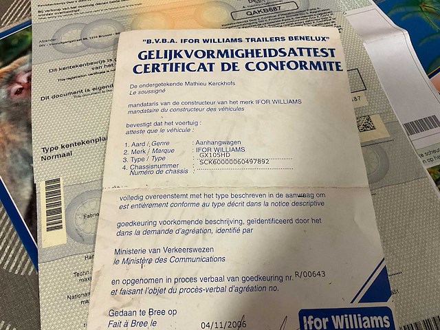 2006 ifor williams gx105hd aanhangwagen - afbeelding 21 van  28