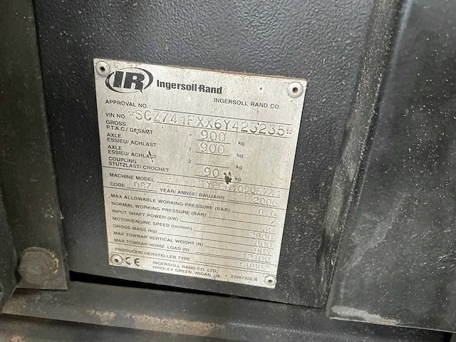 2006 ingersoll rand 7/41 schroefcompressor - afbeelding 13 van  14