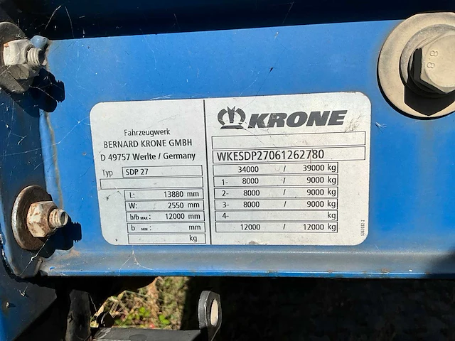 2006 krone sdp27 oplegger - afbeelding 18 van  30