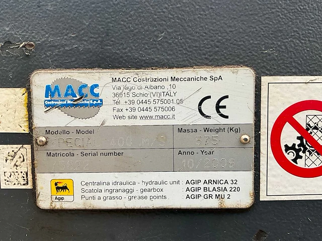 2006 macc special 400 m/s lintzaagmachine - afbeelding 9 van  13