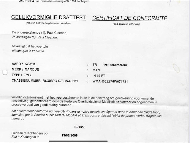 2006 man tga 18.390 trekker - airco en webasto - automaat - afbeelding 8 van  16