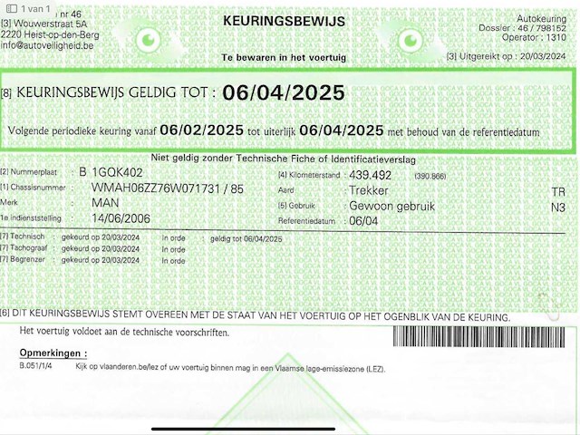 2006 man tga 18.390 trekker - airco en webasto - automaat - afbeelding 4 van  17