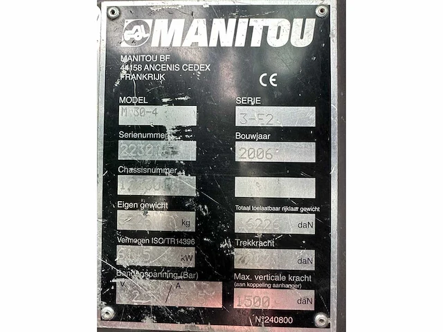 2006 manitou m-30-4 vorkheftruck - afbeelding 16 van  40