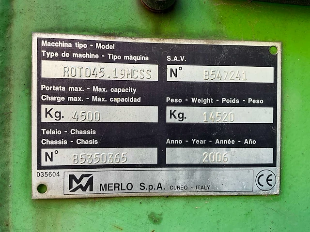 2006 merlo 45.19mcss verreiker - afbeelding 46 van  50