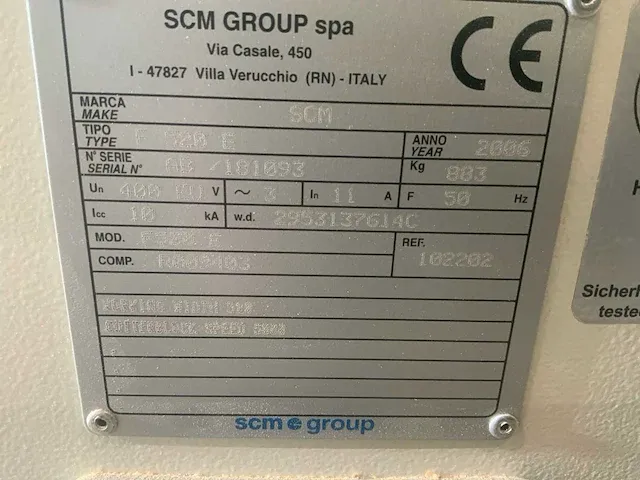 2006 scm f 520 e vlakschaaf - afbeelding 3 van  12