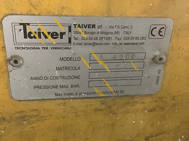 2006 taiver l4200 lijnen markeerder - verfmachine op benzine motor - afbeelding 9 van  9