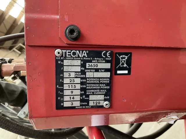 2006 tecna 3650 draagbare puntlasmachine met inverter - afbeelding 7 van  10