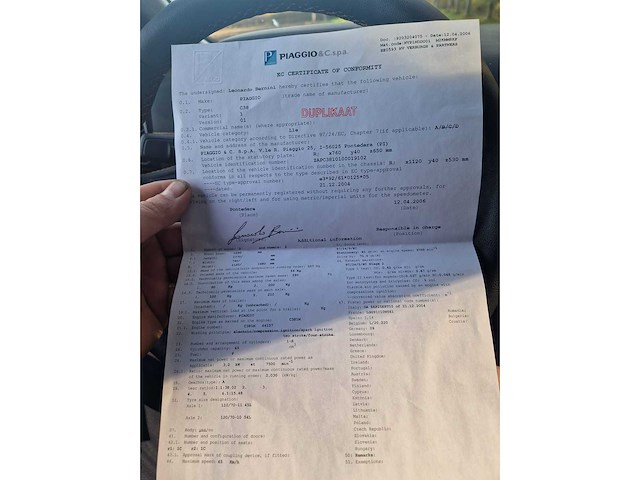 2006 vespa c38 brommer - afbeelding 4 van  4