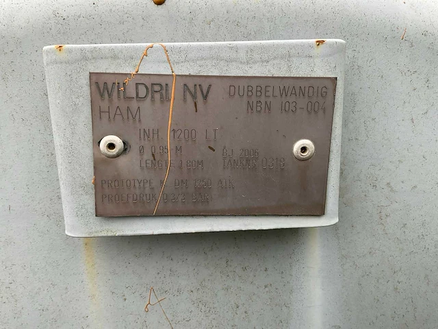2006 wildri nv horizontale opslagtank - afbeelding 6 van  6