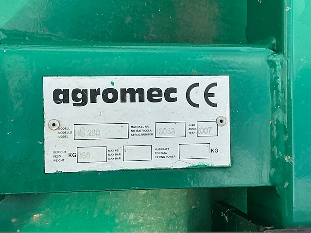2007 agromec hf280 klepelmaaier - afbeelding 8 van  8