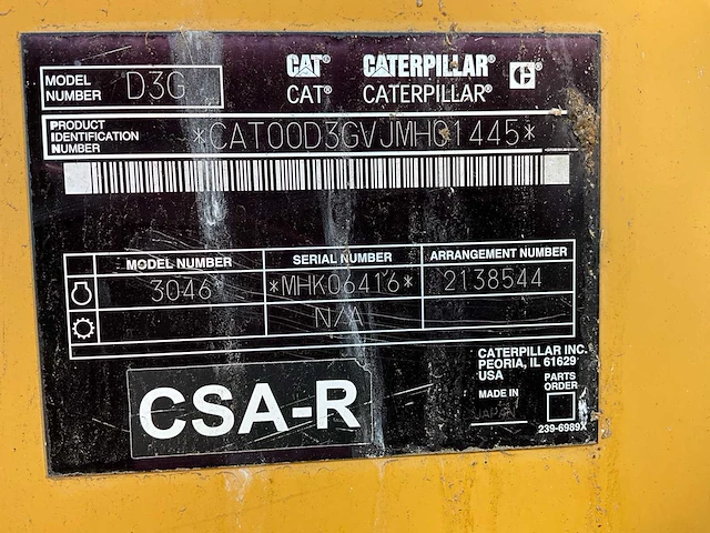 2007 caterpillar d3g dumper - afbeelding 9 van  24