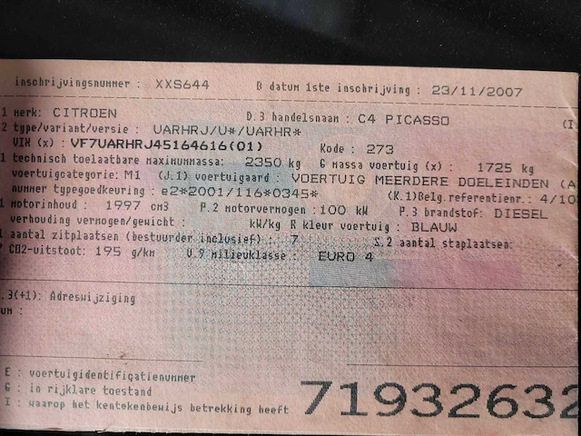 2007 citroën c4 picasso automaat (7 plaatsen!) - afbeelding 13 van  20