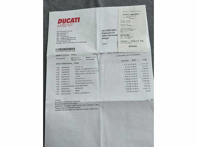 2007 ducati gt1000 motorfiets - afbeelding 53 van  57