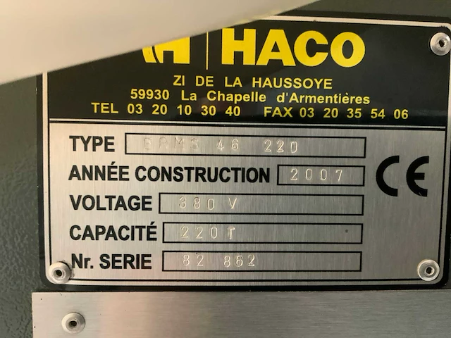 2007 haco erms 46220 cnc- kantbank - afbeelding 9 van  9