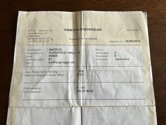 2007 henra pl2 aanhangwagen - afbeelding 8 van  19