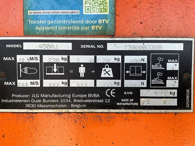 2007 jlg 450aj hoogwerker - afbeelding 15 van  22