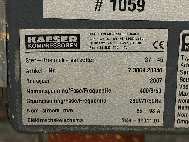 2007 kaeser n-200-g1 booster compressor - afbeelding 14 van  15