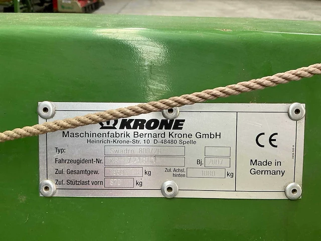 2007 krone swadro 800/26 hark - afbeelding 4 van  12
