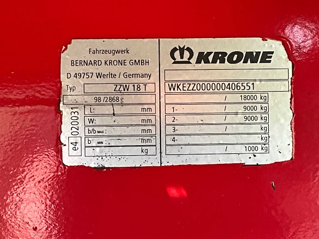 2007 krone zzw 18 t diepladers - afbeelding 18 van  28