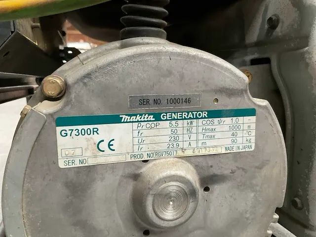 2007 makita g7300r stroomgenerator - afbeelding 5 van  5