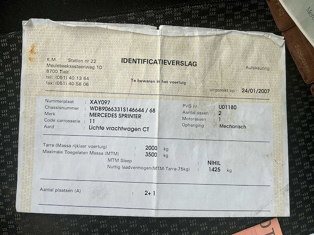2007 mercedes sprinter bedrijfswagen - afbeelding 30 van  38