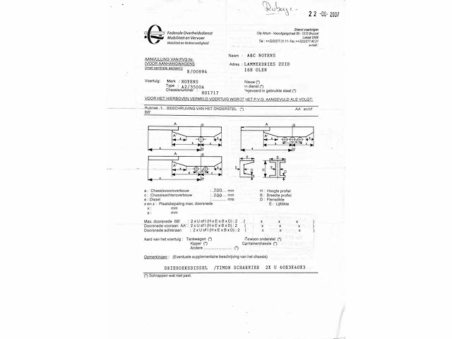 2007 noyens a2/3500a be oplegger - afbeelding 13 van  25