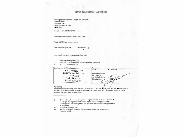 2007 noyens a2/3500a be oplegger - afbeelding 16 van  25