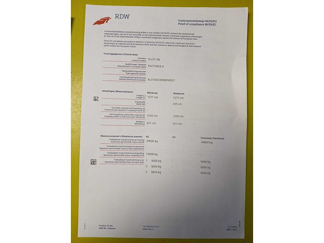 2007 pacton t3-001 oplegger - afbeelding 11 van  19