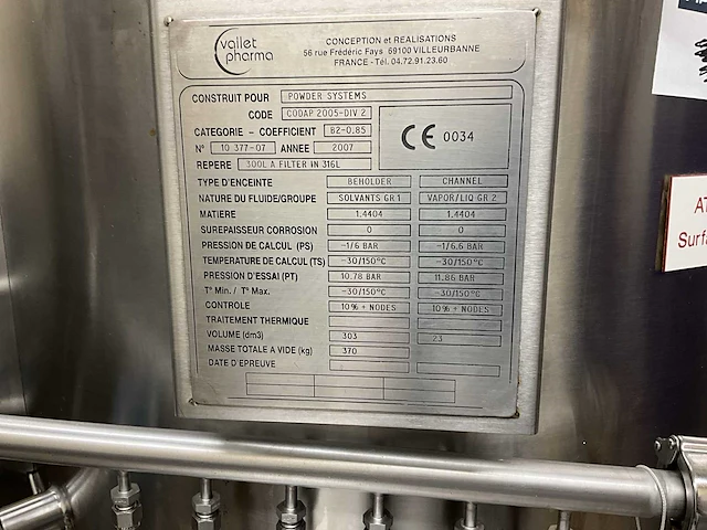 2007 poeder systems limited codap 2 div 2 roestvrijstalen vacuümdroger filtergelijkrichter 316l - afbeelding 2 van  35