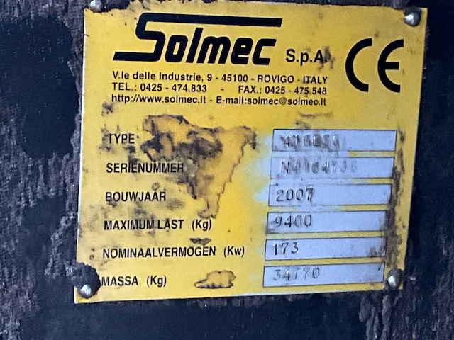 2007 solmec overslag kraan - afbeelding 28 van  34
