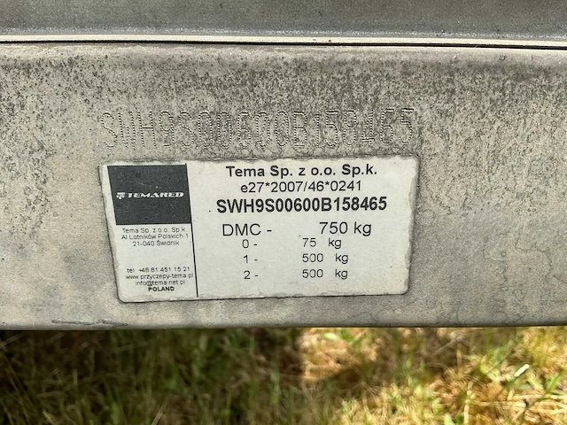 2007 tema temared auto aanhangwagen - afbeelding 16 van  17