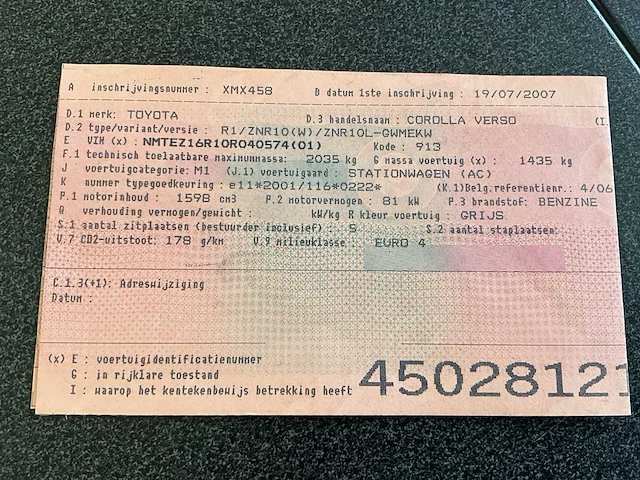 2007 toyota corolla verso stationwagen - afbeelding 11 van  21