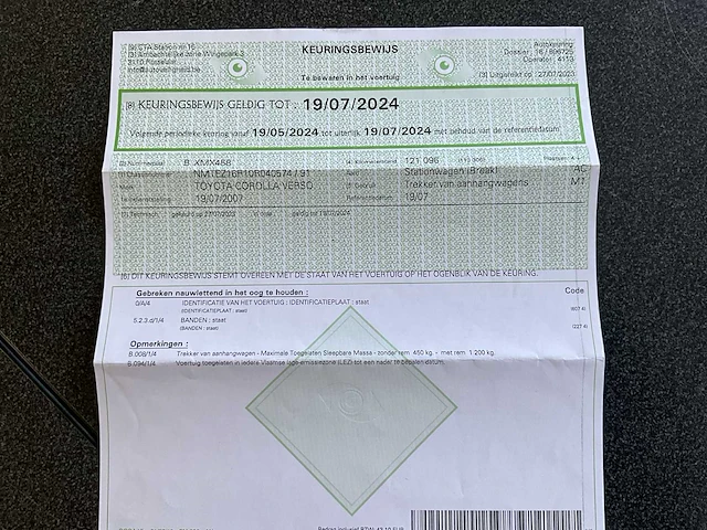 2007 toyota corolla verso stationwagen - afbeelding 14 van  21