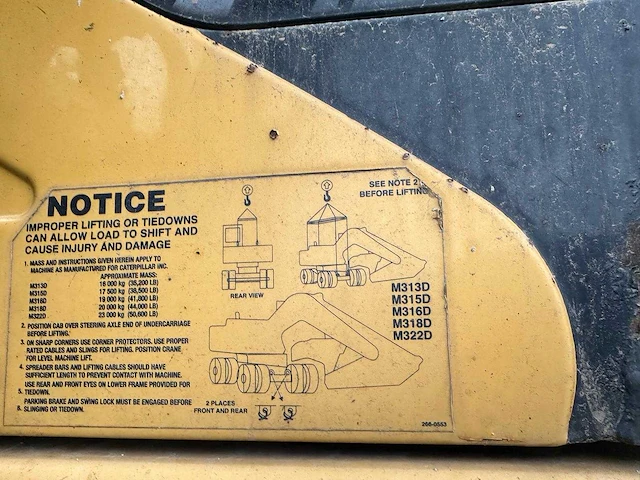 2008 - caterpillar - m318d - mobiele graafmachine - afbeelding 9 van  20