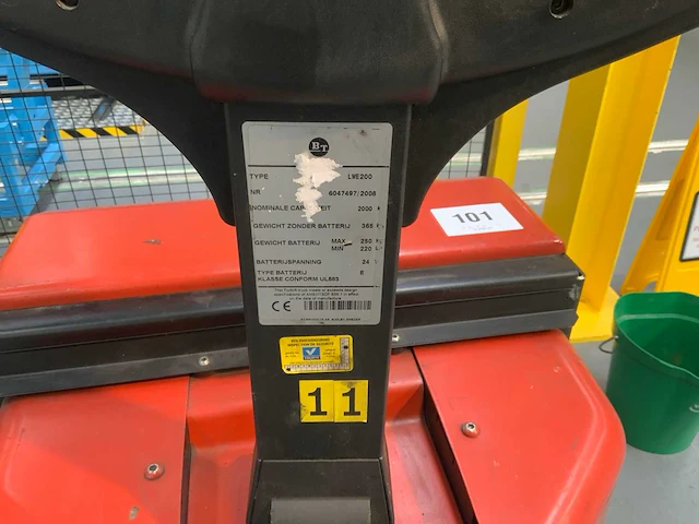 2008 bt lwe200 elektrische palletwagen - afbeelding 4 van  7
